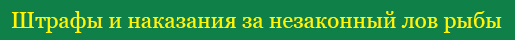 Штрафы и наказания за незаконный лов рыбы